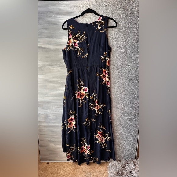 Orange and Pink Sleeveless High Low Sundress for Cocktail - Picture 6 of 8